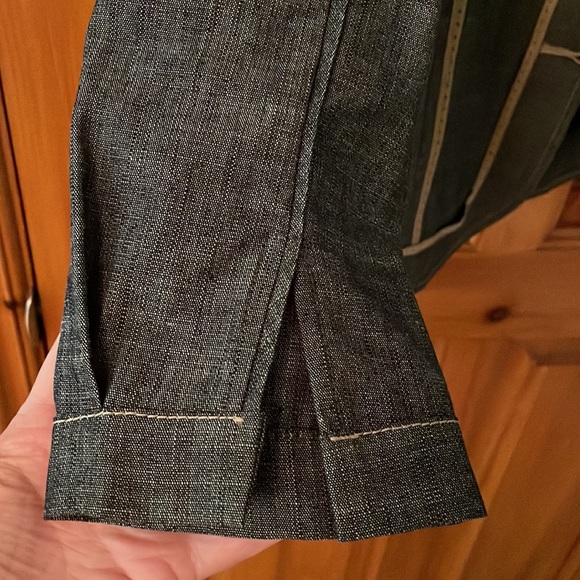 Italian cotton Denim-like blazer 7808 size 42 EU (medium in Canada) - Picture 5 of 8